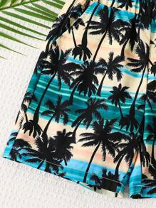 2件套男童度假圆领背心和短裤套装 - 白色 - 查看 4