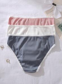 3pcs/Pack Fashion Casual Basic Panties For Tween Girls, Underwear Sets Panty Sets Panties Pack - Multicolor - View 2