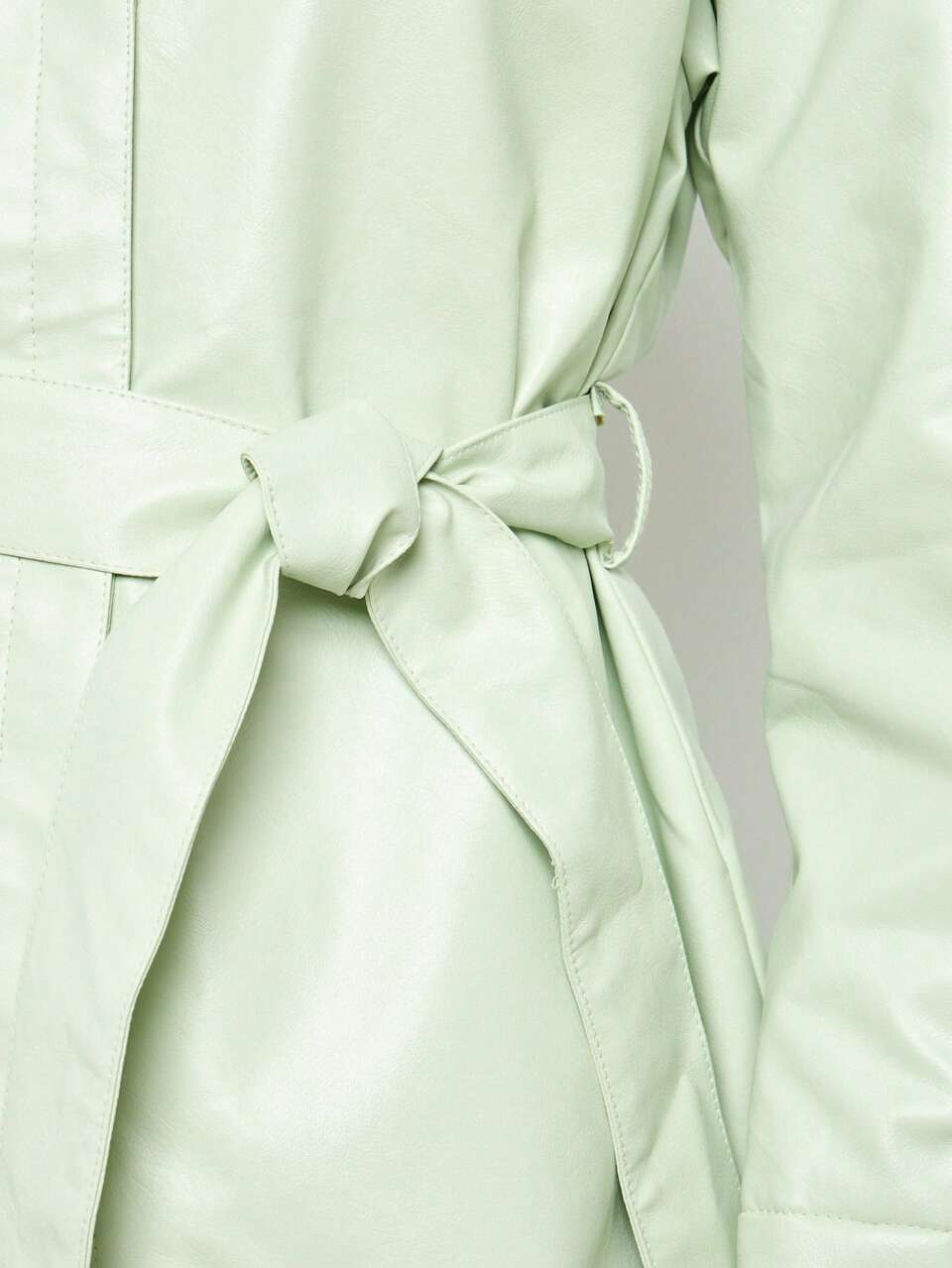 AiiRZ Luxurious Long Sleeve Blouse Button Down Professional Office Work Shirt Satin Finish Tie Waist Collared Business Casual Spring Autumn