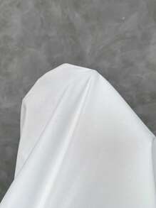 SHEIN Essnce Camisa básica de manga larga con botones, blusa suelta y casual para mujer de talla grande, estilo "old money", para trabajo, otoño, con abertura lateral alta, camisa blanca básica de manga larga, para homecoming, atuendos de aeropuerto