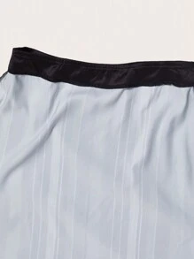 SHEIN 女士松紧腰条纹长裙，休闲风格 - 彩色 - 查看 3