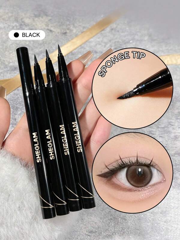 SHEGLAM Eye Affinity Waterproof Eyeliner Sweat-Proof Matte Eyeliner Pencil Ultra-Fine No Smudge Long Lasting Black Eyeliner Professional Eye Make Up  Eyeliner Henna Brand Beauty Makeup Face Paint Cosmetic For Women Girls Perfect For Fall Winter Ideal For Y2K Fancy Fashion Suitable For Birthday Christmas Present Party Ready Best Color