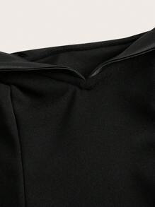 SHEIN ICON 女士纯色毕业礼服露肩白色连衣裙毕业礼服，简约时尚，适合夏季