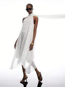 LYSMO Polka Dot Casual Women's Mid-Length Dress - Multicolor - View 1