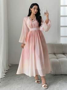 Đầm maxi mùa hè thanh lịch không tay dành cho nữ. - Hồng - Xem 4