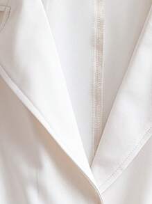 GlowEve Women's Elegant Collared Butterfly Buckle Waist Design Long Dress