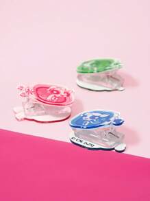 THE POWERPUFF GIRLS X SHEIN 极简主义花朵、泡泡、毛茛图案PP夹 - 粉色 - 查看 3