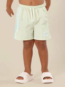 SUMWON 抽绳泳裤儿童沙滩短裤夏季运动装运动水上运动泳池派对度假泳衣