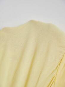 Elamini Women's Summer Casual Solid Color Ruched Criss-Cross Backless Halter Top