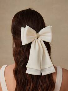MOTF PREMIUM OVERSIZED DUAL LAYER BOWKNOT HAIRCLIP - Beige - View 3