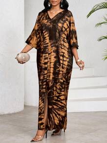 SHEIN Lady Váy dự tiệc công sở thanh lịch mùa xuân, mùa hè, mùa thu và mùa đông cho nữ năm mới - màu nâu - Xem 5