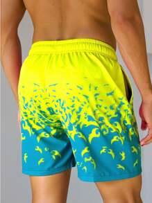 Surfspeed Men's Fashionable Beach Shorts, Suitable For Summer, Hawaiian - Yellow - View 3