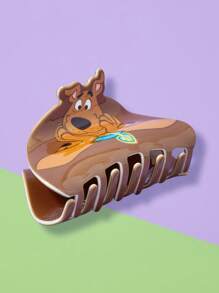 SCOOBY-DOO X SHEIN 1pc Women's Fashionable Cute Dog Paw Adjustable Hair Clip, Suitable For Everyday Wear, Hair Claws, Hair Jaw Clip, Hair Clamps, Hair Clutch, Hair Catcher Clip - Brown - View 5