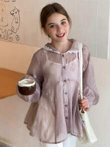 DAZY Tween Girls Jacket For Fall - Purple - View 1
