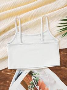 SHEIN Leap Crew Young Girl Cute Capybara Printed Casual Minimalist Camisole Top, Suitable For Summer