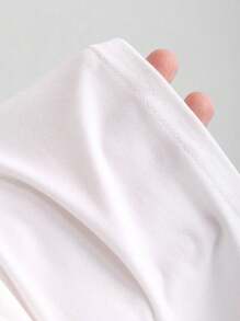 Sweetra 3pcs/Set Asymmetrical Asymmetric Collar Fitted T-Shirt Versatile Casual Tops, Spring/Summer - Multicolor - View 6