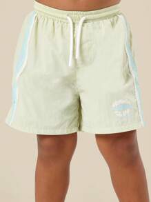 SUMWON 抽绳泳裤儿童沙滩短裤夏季运动装运动水上运动泳池派对度假泳衣