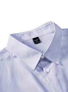 Calvornis Camisa casual versátil de unicolor para hombre - Púrpura polvoriento - Ver 3