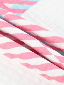 Manfinity Homme Camisa polo de hombre de verano casual con estampado de pata de gallo - Rosa - Ver 3