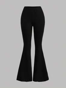 SHEIN Girlism 2pcs/Set Tween Girl Casual Cropped Ruched Asymmetrical Hem Tube Top And Flared Pants, Concert Outfit