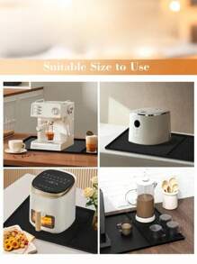 Alfombrilla de silicona para café, bandeja multifuncional para la encimera de la cocina o barra de café, protector para máquina de café - Multicolor - Ver 4