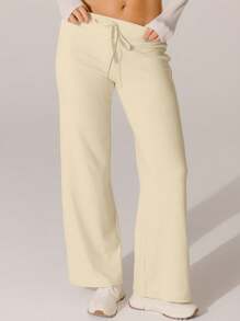 Aralina Soft Knit Texture High-Waisted Lounge Pants