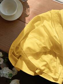 Comfortcana 女士淡黄色编织细肩带连衣裙 - 黃色 - 查看 8