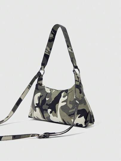 Grunge Punk Fashionable Cross Body Camo Print Women Handbag