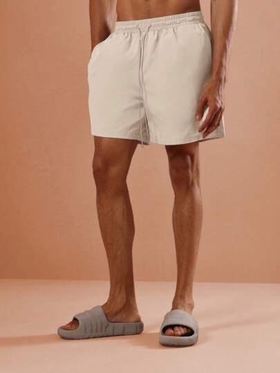 SUMWON Shorts de playa con cordón premium, pantalones cortos de tablero para natación y verano, cintura elástica, longitud media, ocio y vacaciones, bermudas