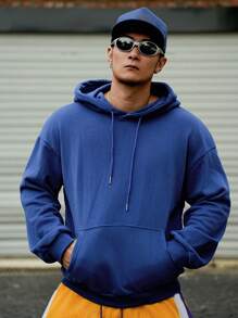 DAZY 男士字母印花落肩长袖休闲连帽衫，秋季