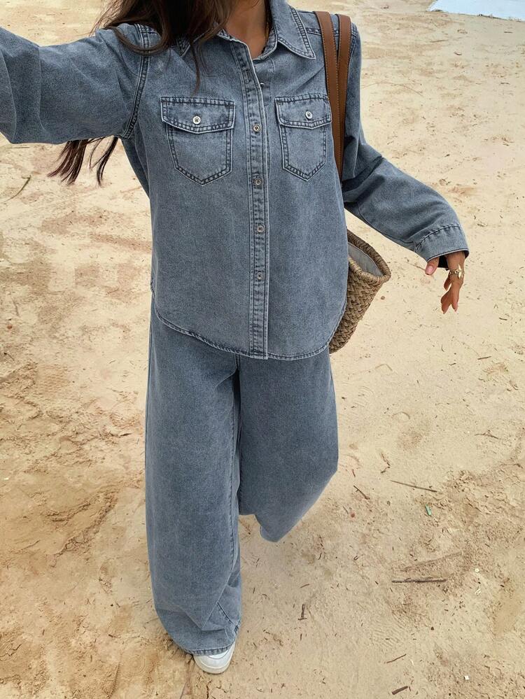 Women Denim Two Pieces Outfits,Fall Women Clothes