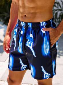 Manfinity VDAYZ Men's Fashion Beach Shorts, Suitable For Summer, Hawaiian - Multicolor - View 3