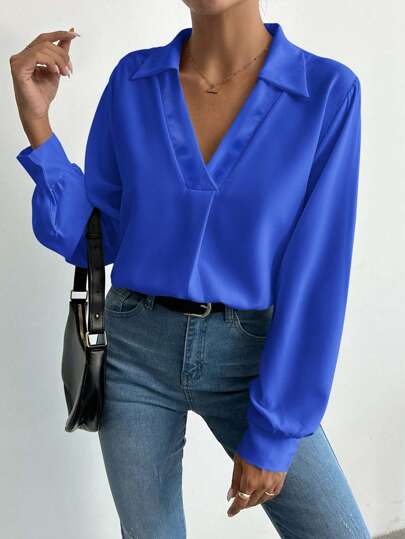 EURMUSE Lapel Casual Shirt
