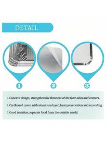 20/50pcs Aluminum Foil Disposable Takeout Trays, 6.5" X 5.2" X 1.9", 600ml Capacity Takeout Containers With Plastic Or Paper Lids, Food Storage - Foil Pans Great For Baking, Heating, Storing, Kitchen, Picnic Food Preparation