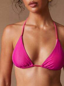 SHEIN Unity Bikini bơi Áo tắm biển Hồ bơi Thường ngày Kỳ nghỉ Tiệc Brunch Thanh lịch Gyaru Club Đi chơi Buổi hòa nhạc gợi cảm Chuyến lưu diễn toàn quốc Lễ hội âm nhạc Mùa hè Pastel - Màu Hồng Tươi - Xem 3