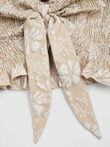 Sweetra Plus Size Vacation Shoulder Cutout T-Shirt And Mini Skirt 2 Pieces Set - Multicolor - View 9