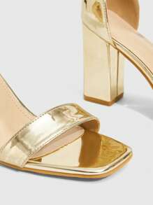 CUCCOO SZL Women's Adjustable Buckle Strap Stiletto High Heels - Gold For Christmas - Champagne - View 5