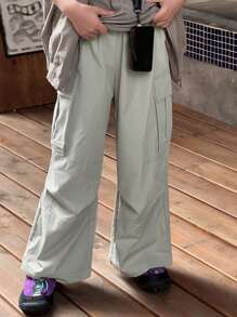 DAZY Tween Boys' Cargo Pants For Fall , Back To School Clothes - Grey - View 7