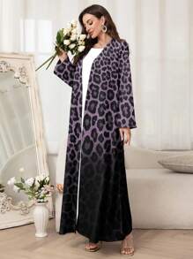 Al Najma Áo Abaya họa tiết da báo cho nữ - Nhiều màu - Xem 3