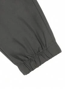 Manfinity LEGND Pantalones casuales de carga con cintura elástica para hombre, pantalones tipo cargo jogger de estilo carga para hombres