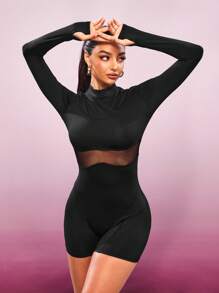 Slayform Women's Black Casual Jumpsuit, Suitable For Fitness And Sports, Summer - Black - View 5