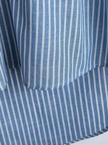 Linhara Plus Size Women's Classic French Style Retro Striped Shirt, Casual All-Match Versatile Fashion Urban Lady Vibe, Chic Design, Stylish Slim Fit Blouse Suitable For Layering With Jackets Or Tanks Fall Cloth For Women