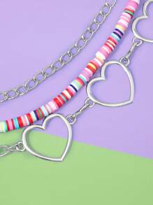 SCOOBY-DOO X SHEIN Purple Heart Cartoon Pattern Cute & Simple Zipper Pull - Purple - View 4