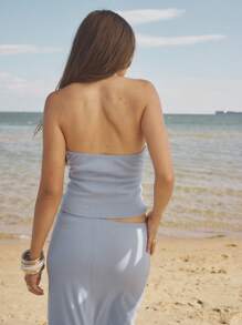 Aralina 女式夏季度假纯色金属装饰吊带背心