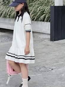 DAZY Tween Girls Daily Casual Fall Dress - White - View 6