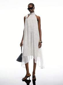 LYSMO Polka Dot Casual Women's Mid-Length Dress - Multicolor - View 4