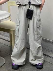 DAZY Tween Boys' Cargo Pants For Fall , Back To School Clothes - Grey - View 3