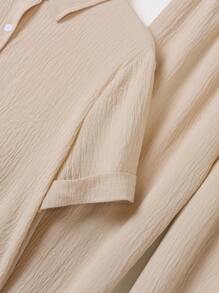 Rusticease 2pcs Women's Crew Neck Solid Sleeveless Top And Floral Print Pants Casual Vacation Outfit,Women Clothing Sets - Khaki - View 4