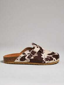 Solezae 女士奶牛印花舒适一脚蹬木屐 - 彩色 - 查看 6