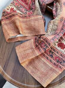 Franclia Quần dài mùa hè rộng rãi phong cách retro cho nữ - Đỏ - Xem 6